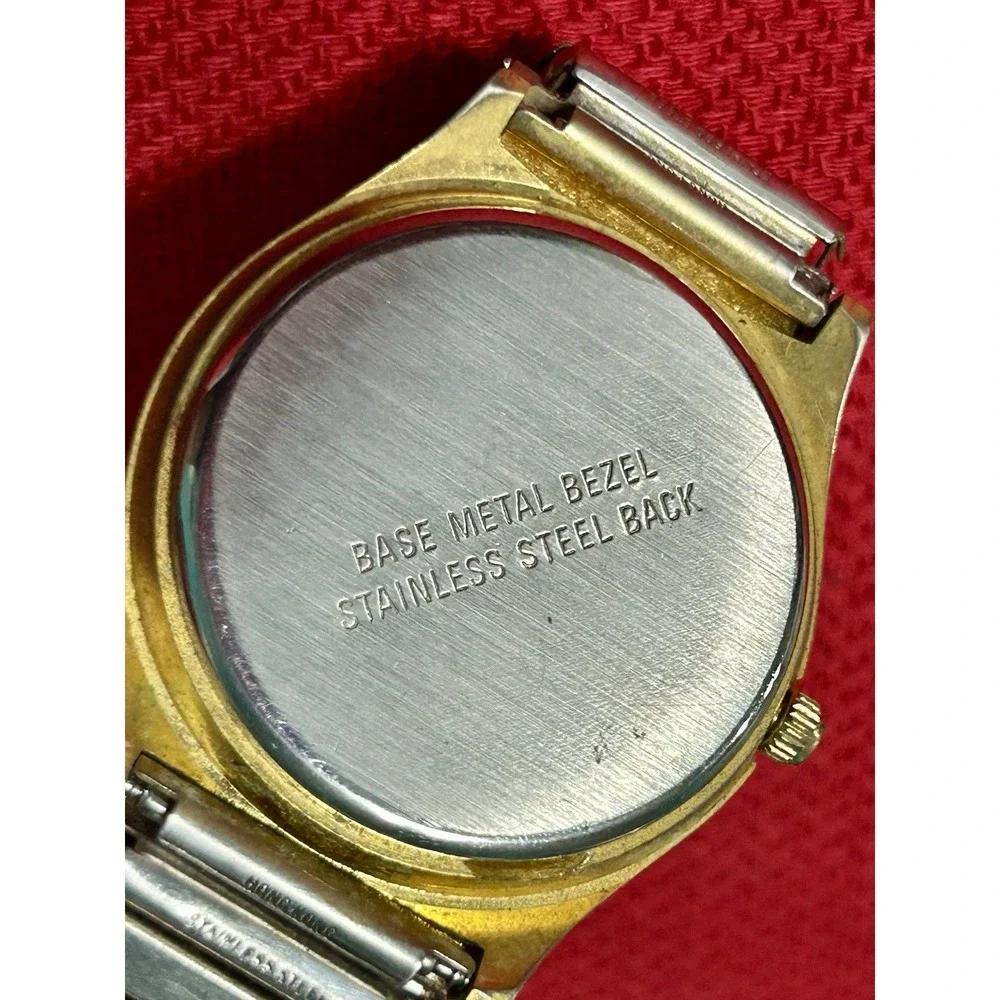 Vintage McGregor Japan Quartz Watch Men Gold Tone Date Stretchable New Battery
